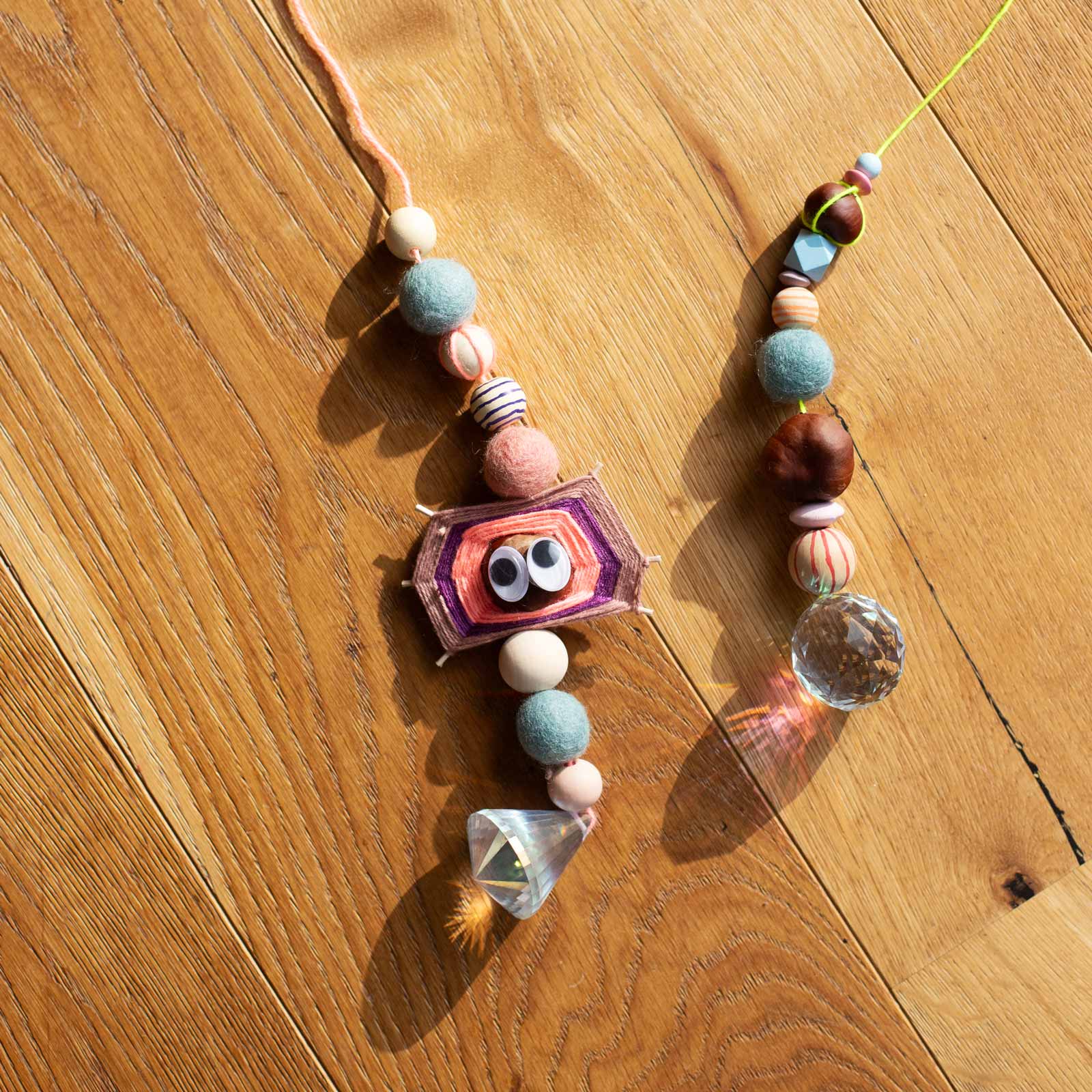 Kastanien Suncatcher nach Bastelvorlage von Halfbird