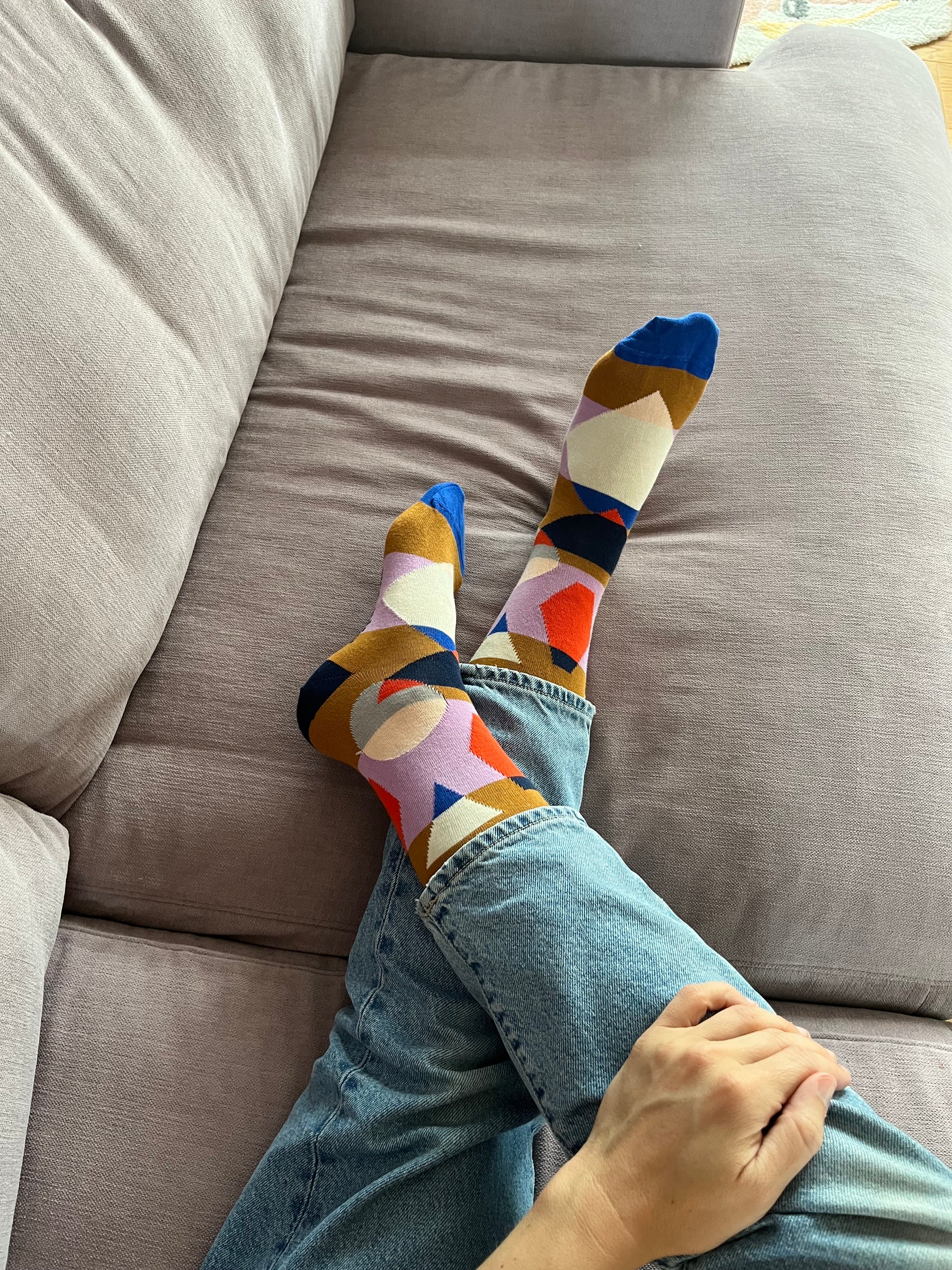 Socken "Kaleido" rost lila rot