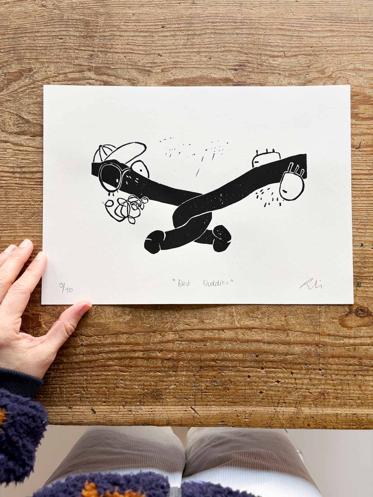 Art Print Siebdruck Penis Buddies von Halfbird