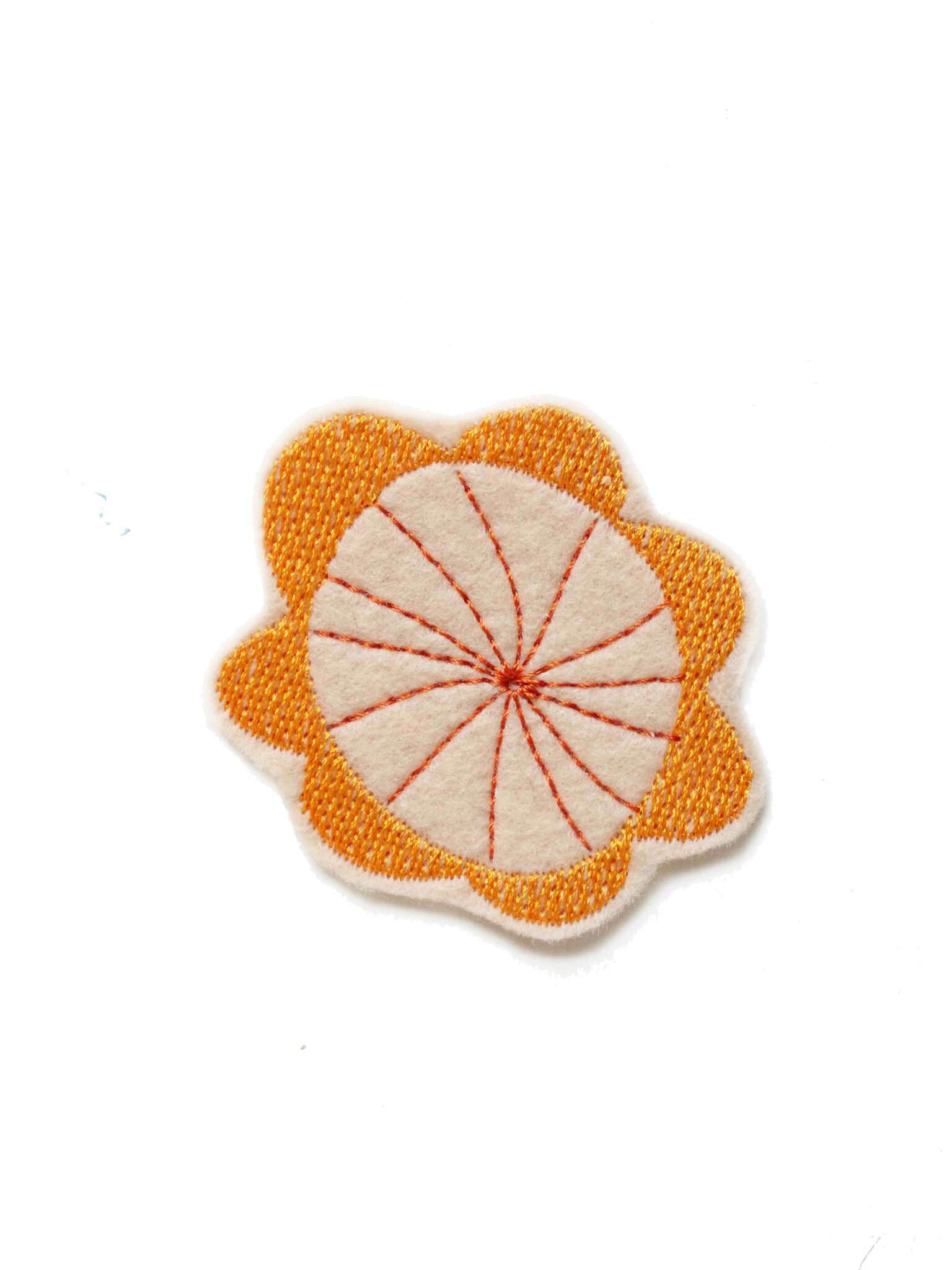 gestickter blumen Patch in gelb orange