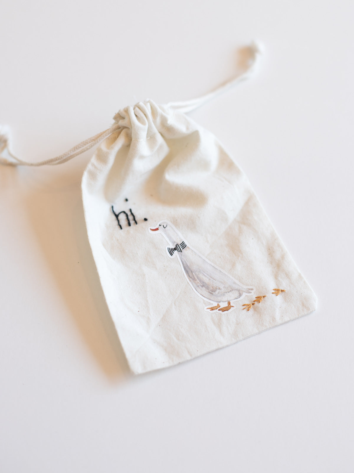 Oster-Beutel mit Bügelbild Gans von Halfbird