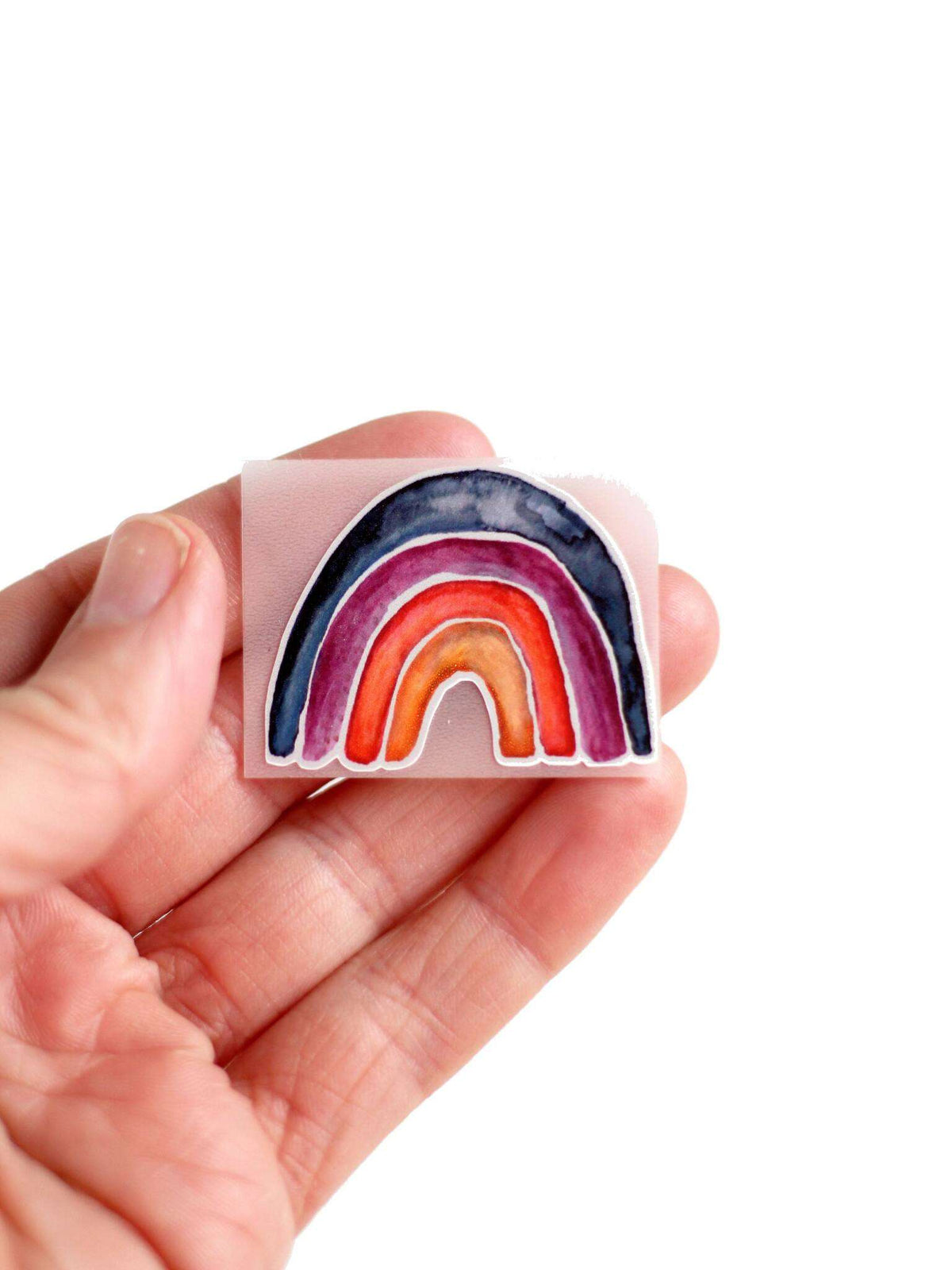 Bügelbild "MINI Regenbogen bunt" 2er Set