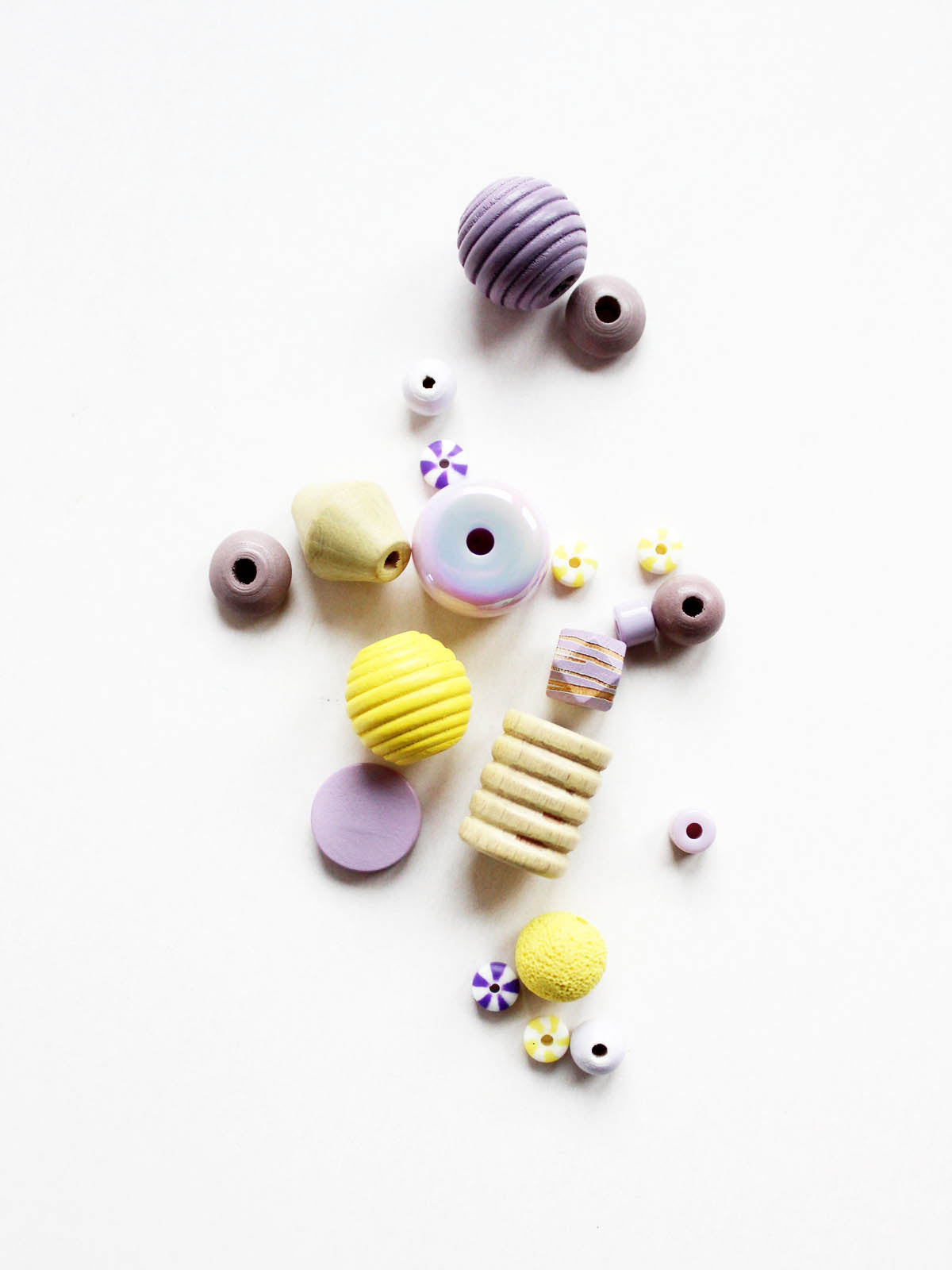 Perlen Set "Buttermilch Zitrone"