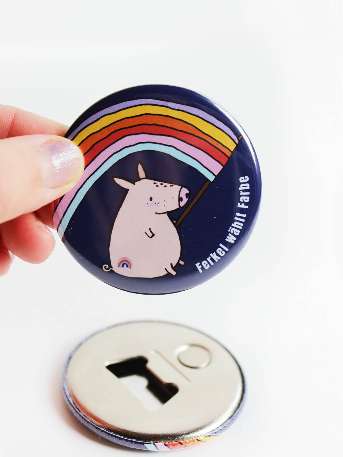 Flaschenöffner "Ferkel" | mit Kühlschrankmagnet