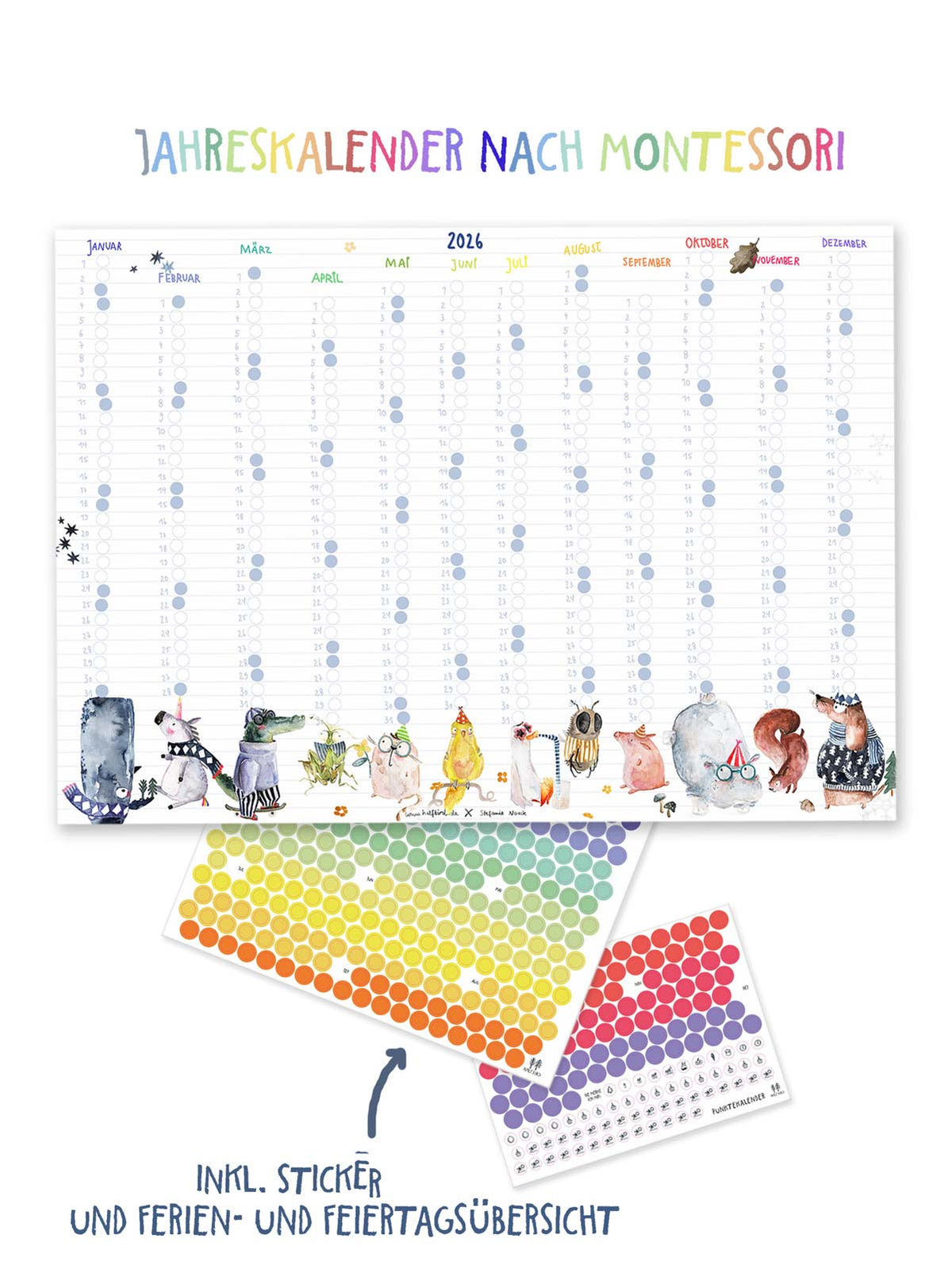 Stickerkalender 2026 | nach Montessori