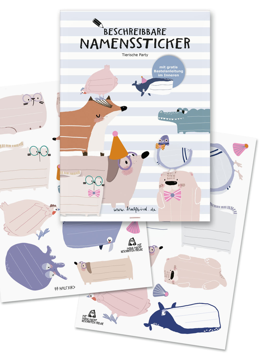 VORBESTELLUNG Namensetiketten Papier | tierische Party