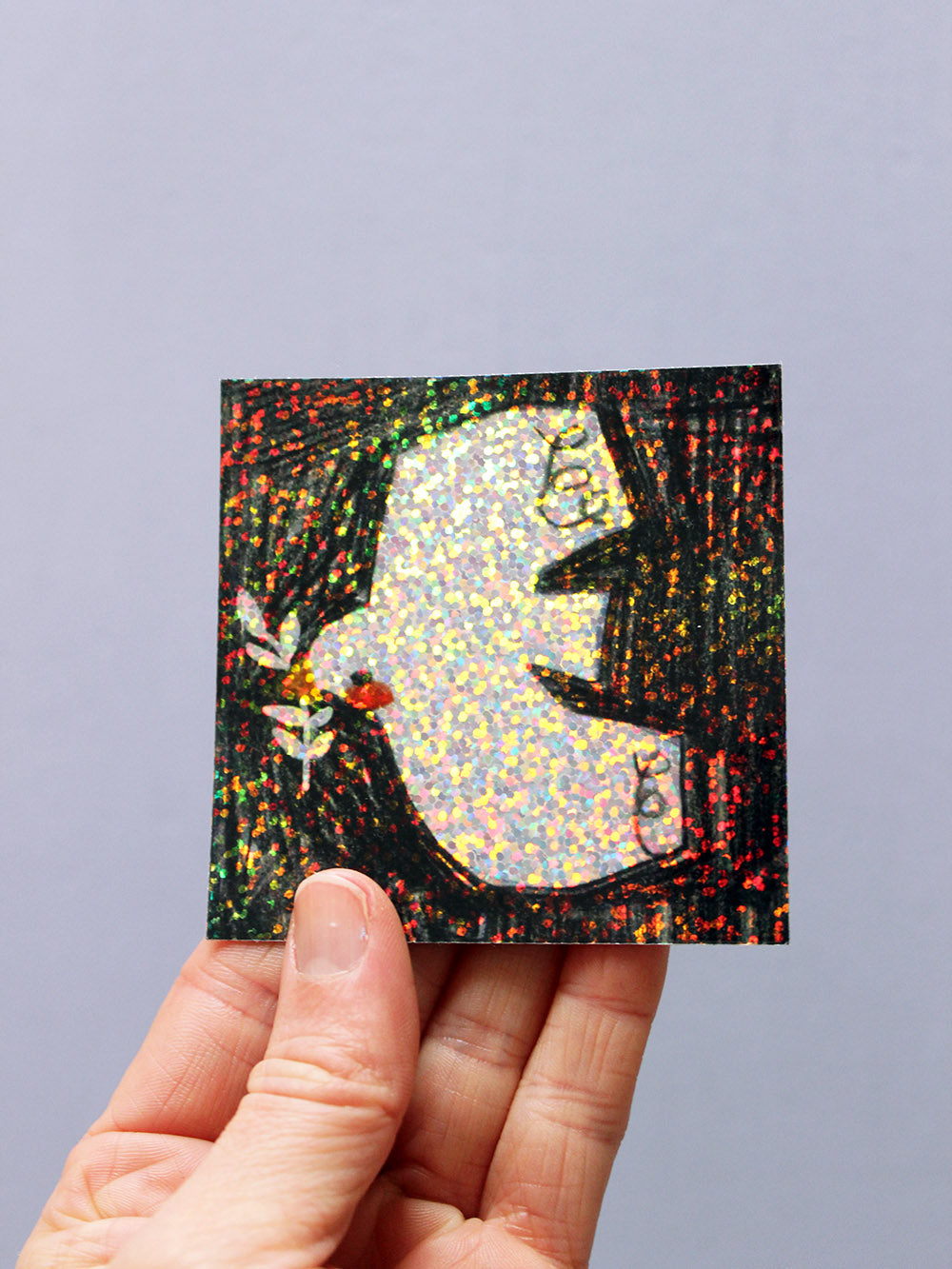 Glitzer Sticker "Friedenstaube"