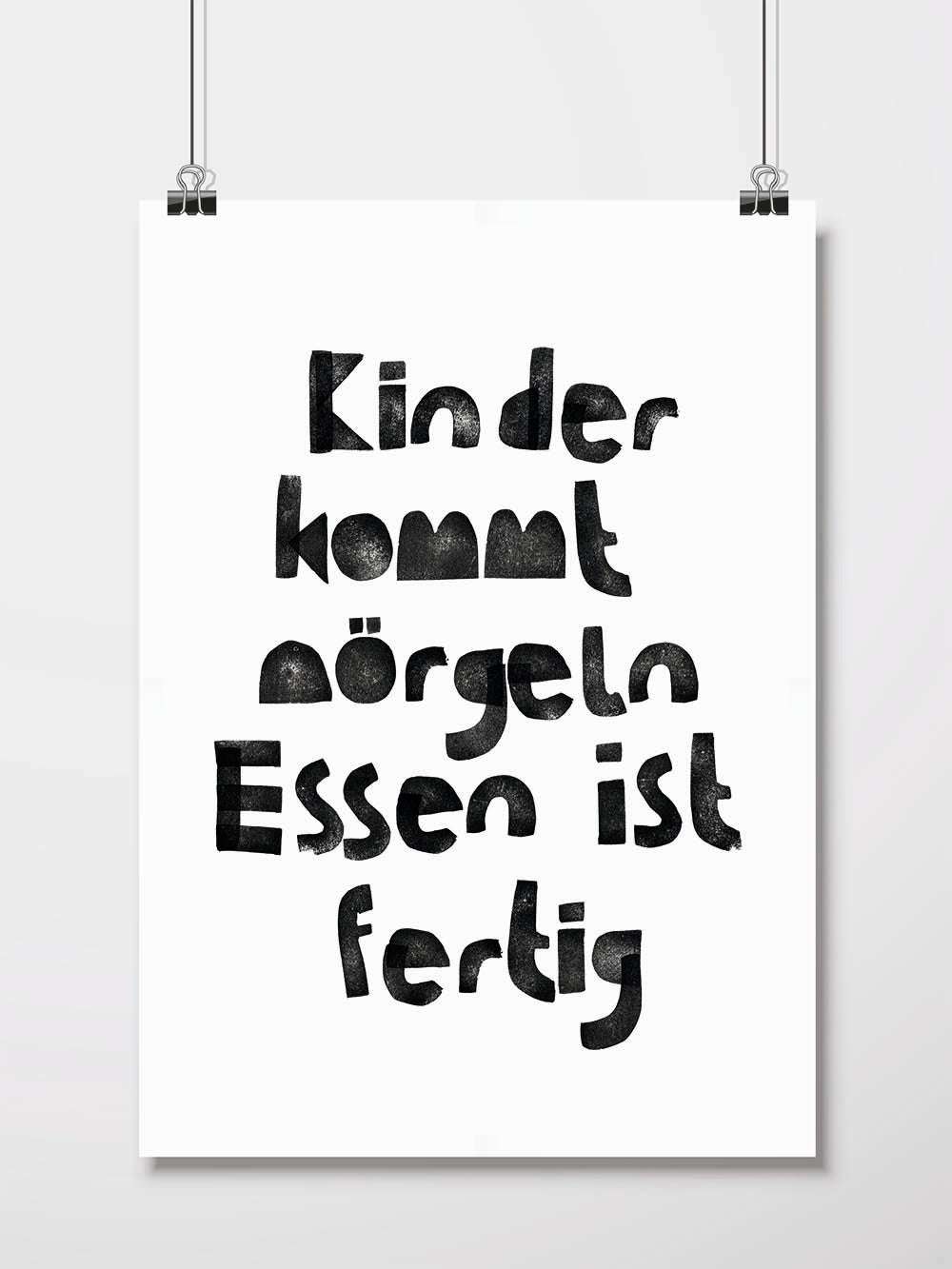 typoforsmiles Druck | Kinder kommt nörgeln