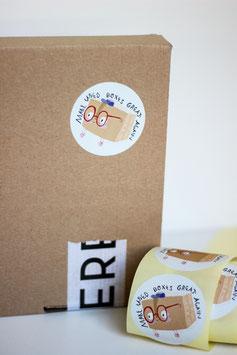 Paketaufkleber "make used boxes great again"