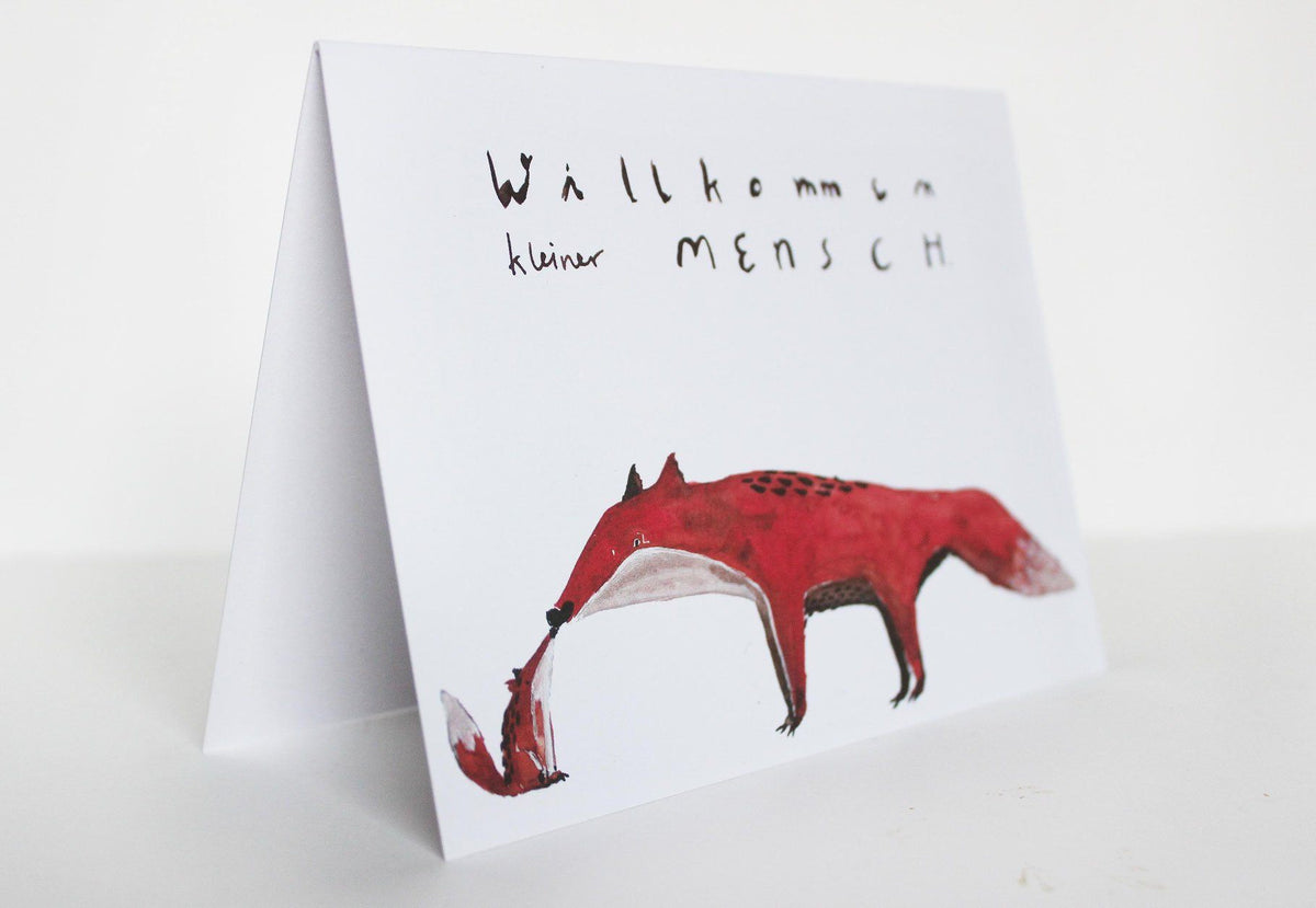 Klappkarte - Willkommen kleiner Mensch | Geburt