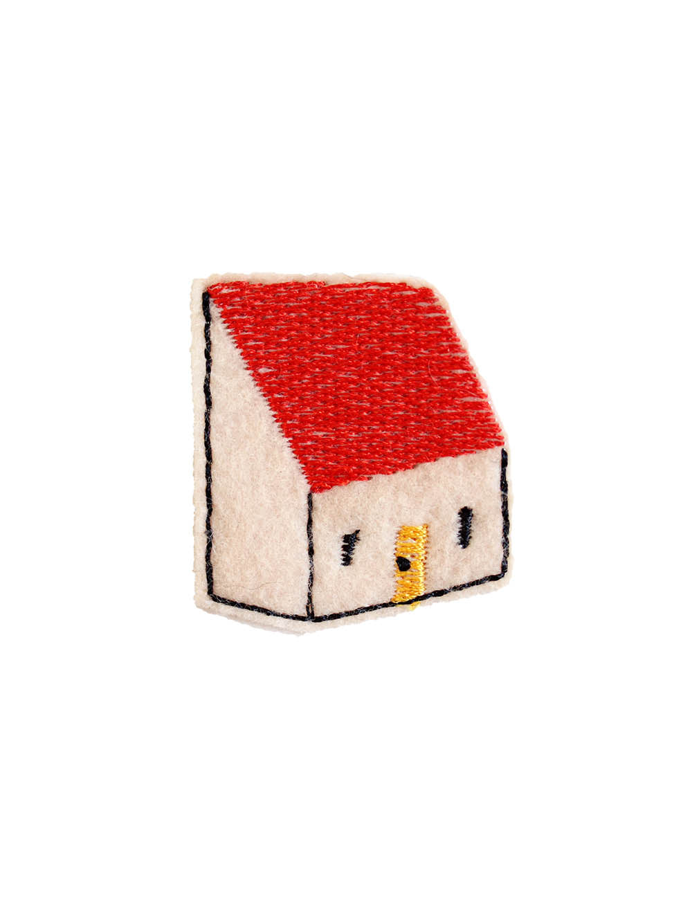 Aufnäher "Haus rot gelb" | Bügelflicken
