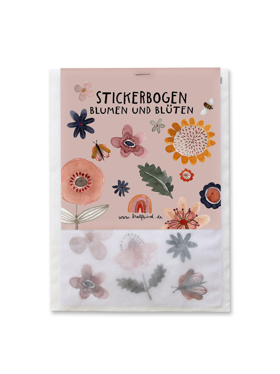 bunte Sticker Blumen und Blüten