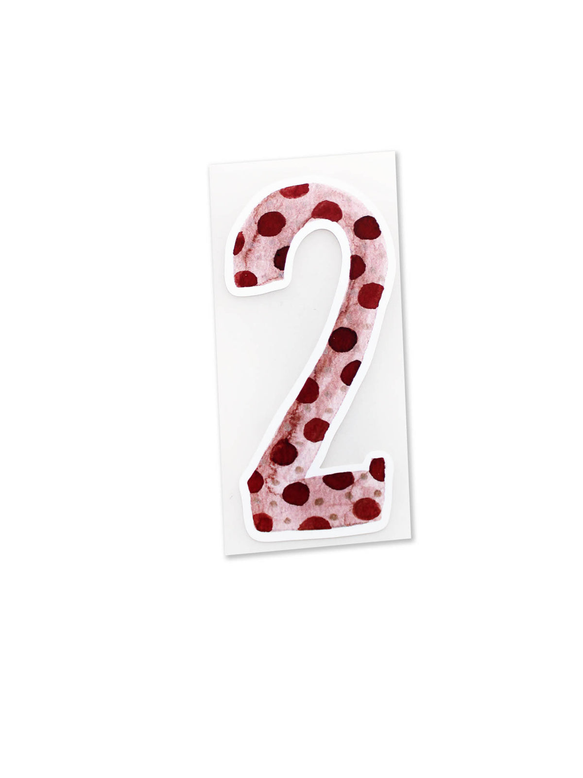 Bügelbild 2. Geburtstag, Zahl zwei mit punkten