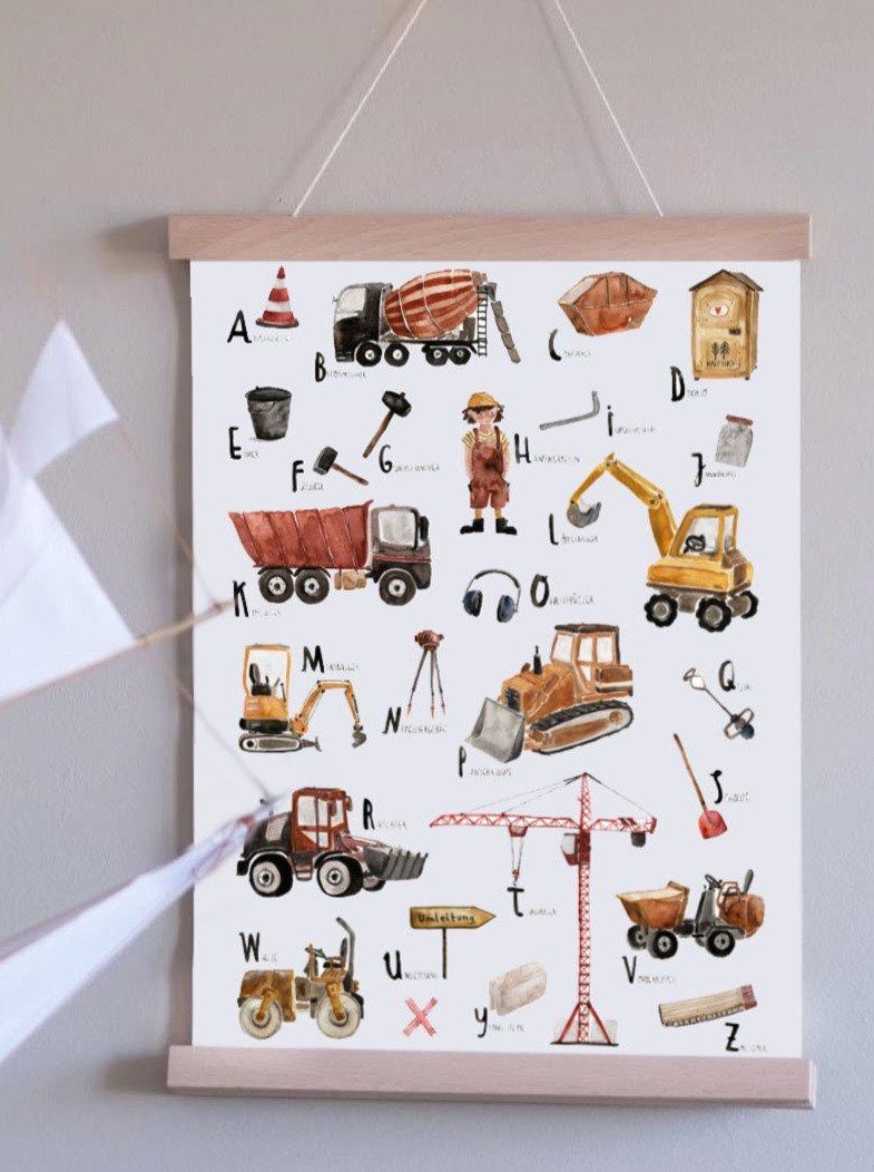 ABC Baustellenposter | DIN A3 oder DIN A2