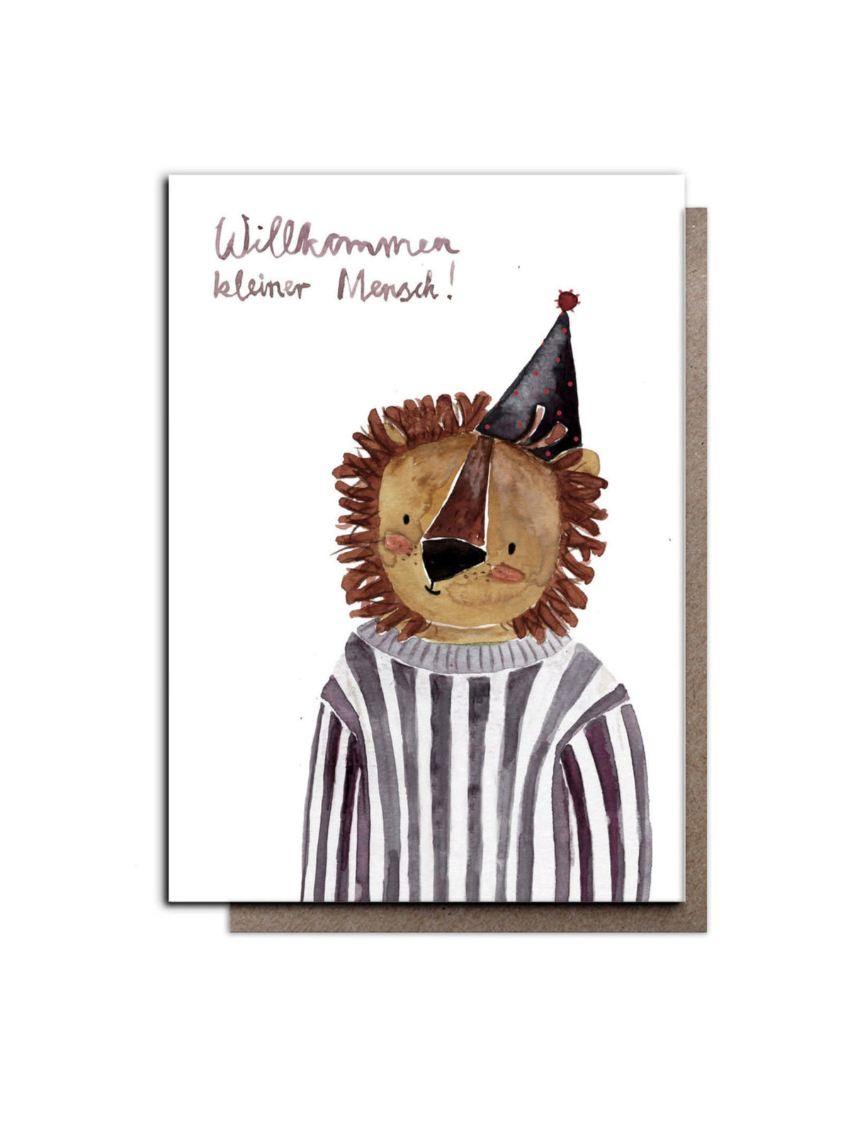 glückwunschkarte zur Geburt Löwe