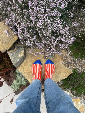 Socken "Wolly Wood" rot weiß