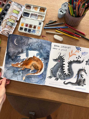 Aquarellfarbkasten Van Gogh X Halfbird mit Illustrationen von Mona
