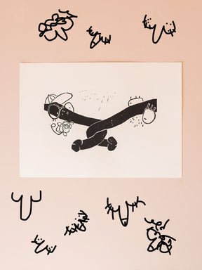 Art Print Siebdruck Penis Buddies von Halfbird
