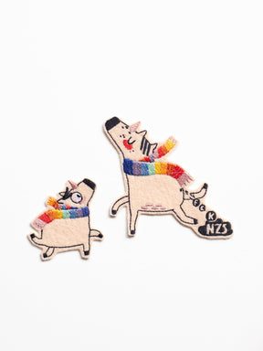 Aufnäher Einhorn klein und FCK NZS Einhorn von Halfbird