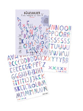 randlosen Buchstaben Bügelbildern von Halfbird mit Verpackung