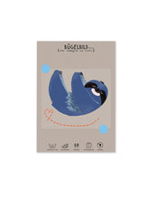 randloses Bügelbild Faultier von Halfbird auf Karte mit Bügelanleitung