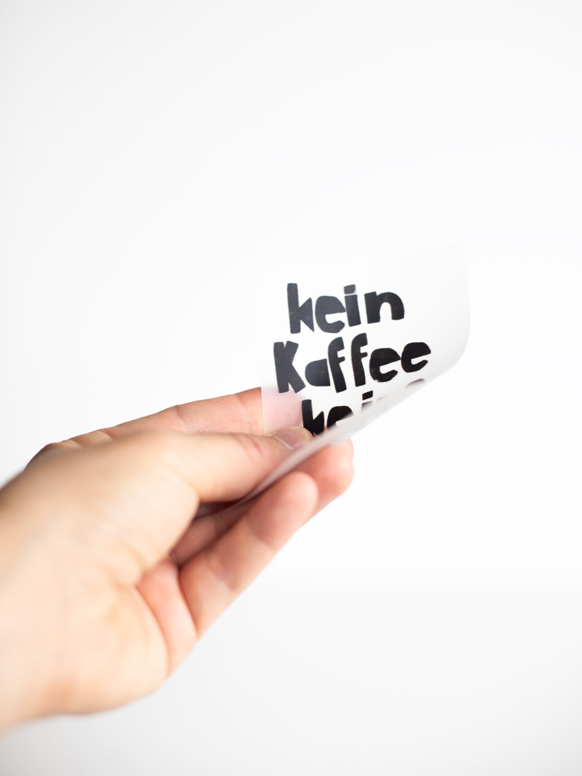 Randloses Bügelbild Kein Kaffee keine Witze von Halfbird Detail