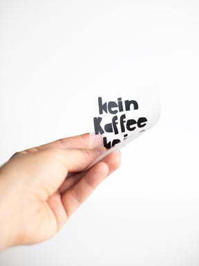 Randloses Bügelbild Kein Kaffee keine Witze von Halfbird Detail