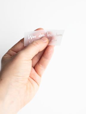 Randloses Bügelbild "Zu nah dran" weiss von Halfbird Detail