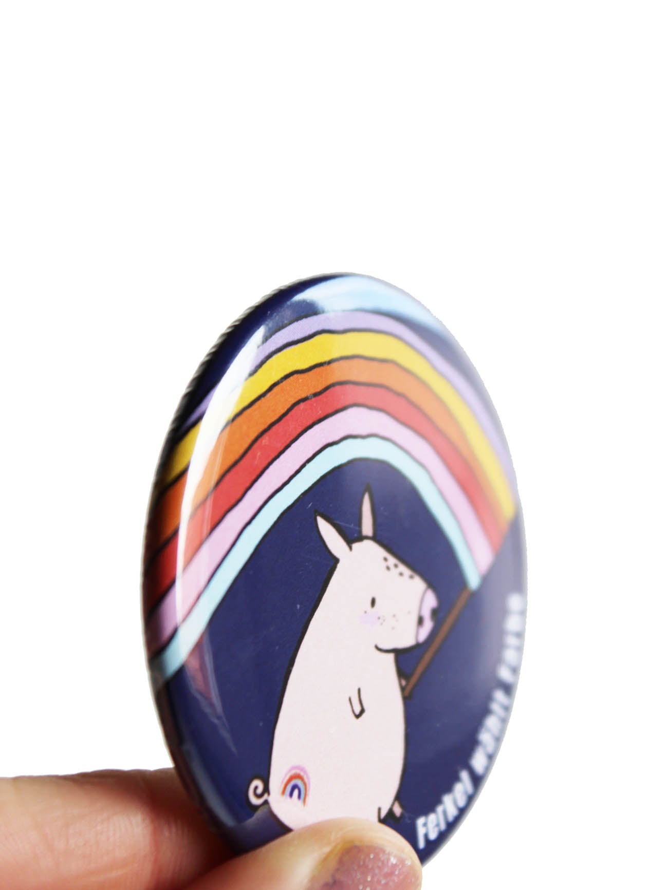 Button "Ferkel wählt Farbe" | Anstecker