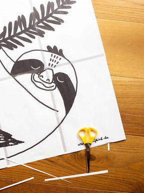 Malvorlage Fensterbild Faultier von Halfbird