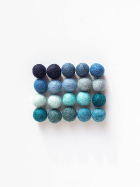 Filzkugel Set "blau" von Rico bei Halfbird