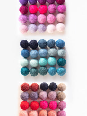 Übersicht aller Filzkugeln von Rico bei Halfbird