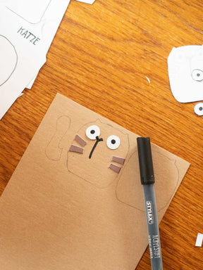 Katzen Anhänger nach Bastelvorlage von Halfbird