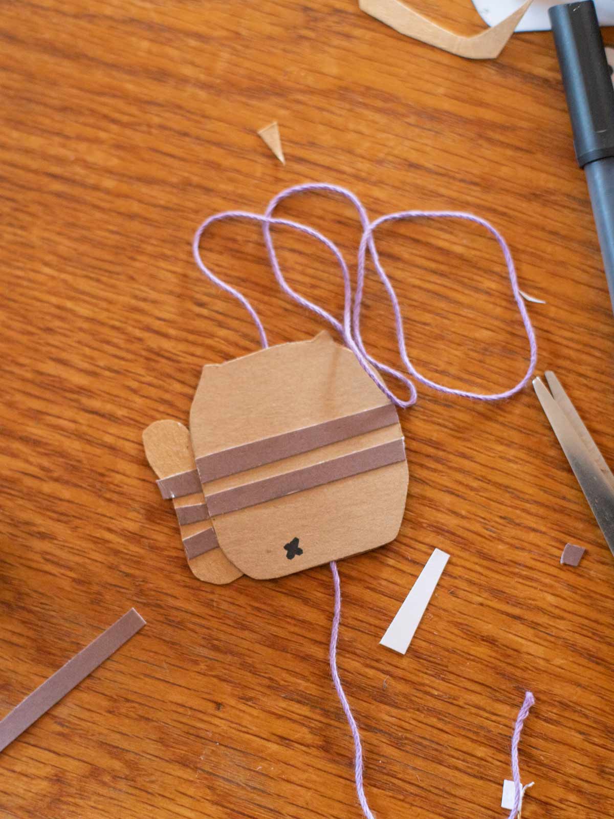 Katzen Anhänger nach Bastelvorlage von Halfbird