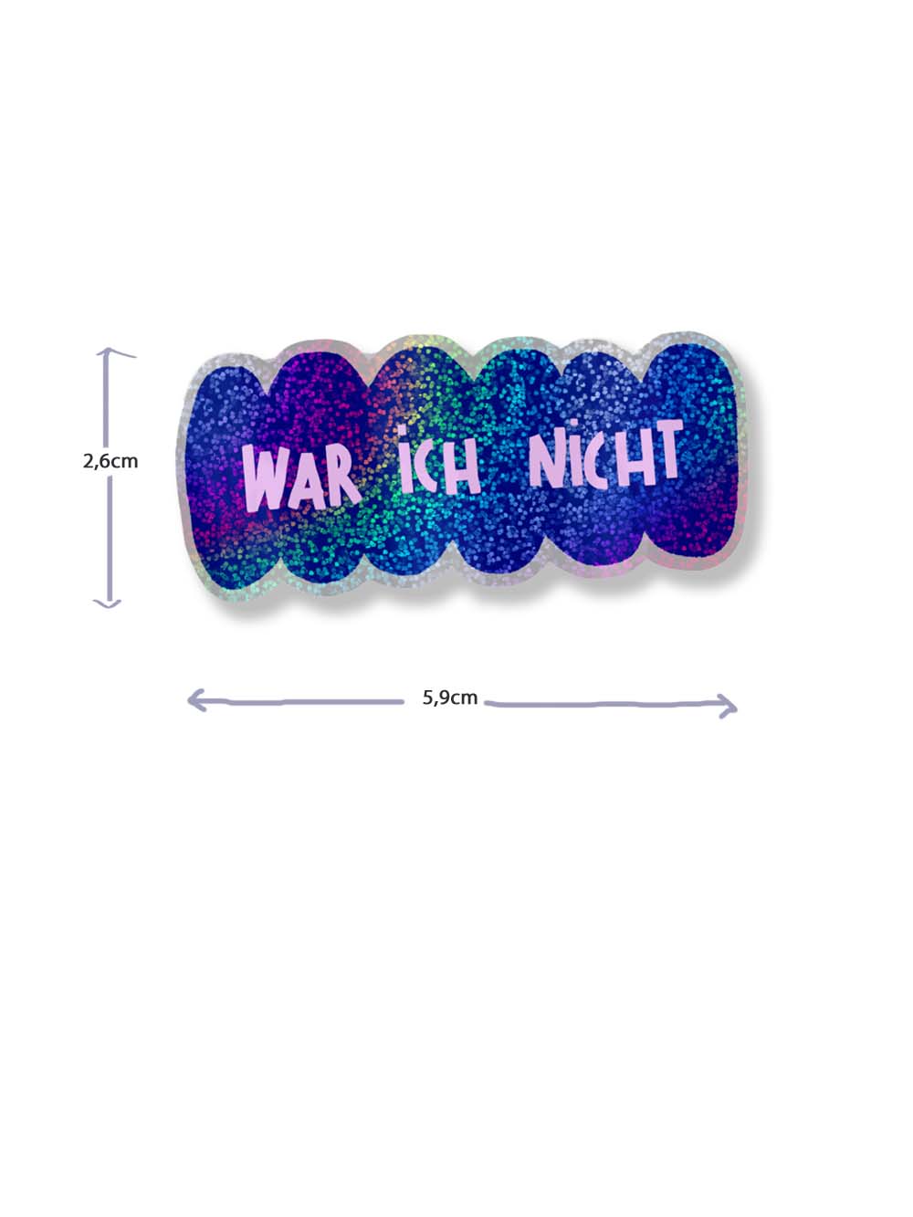 Glitzer Sticker "War ich nicht"