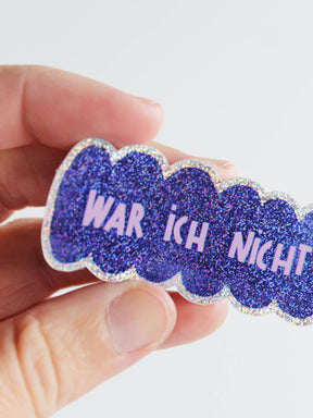 Glitzer Sticker "War ich nicht"