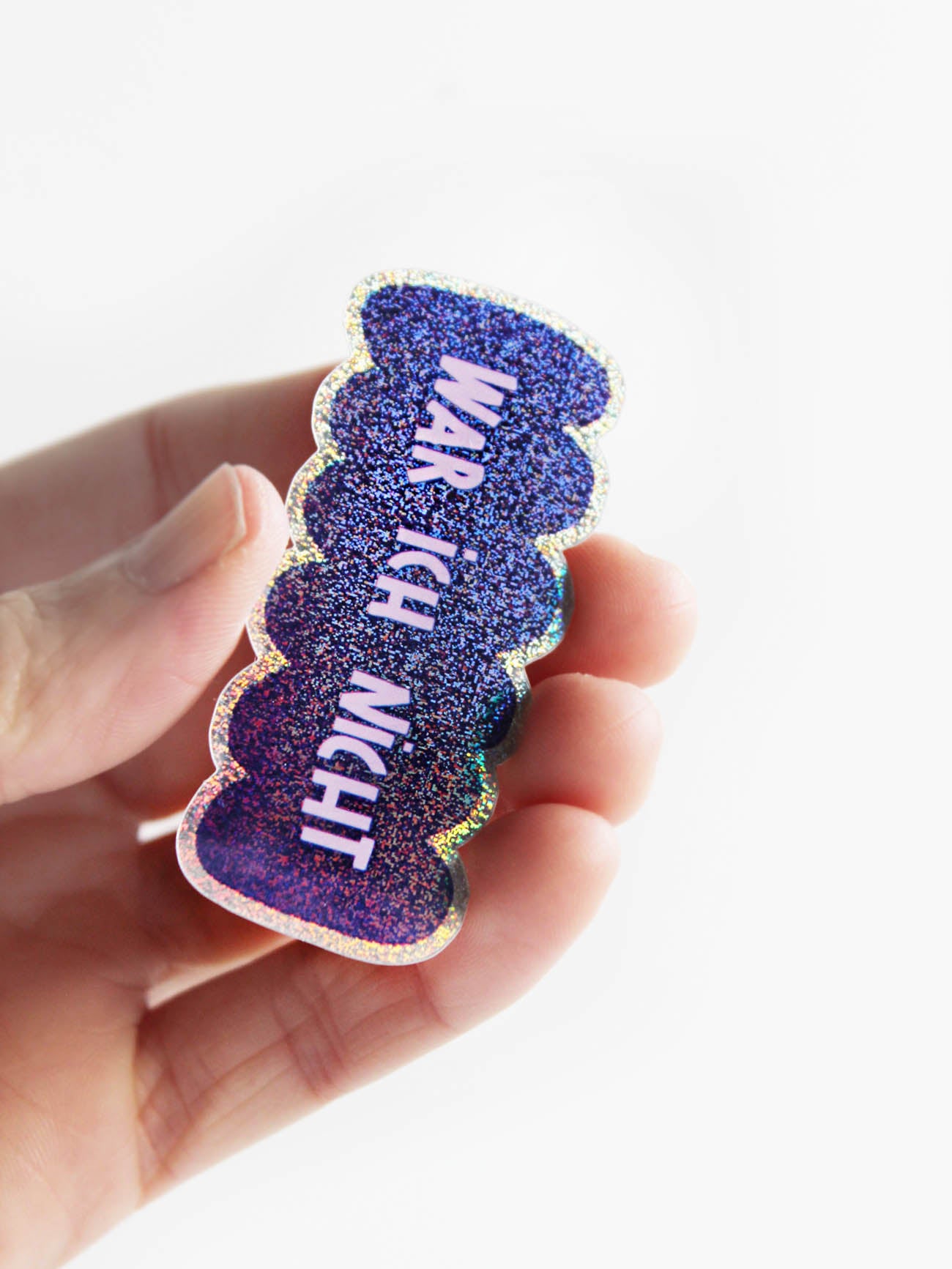 Glitzer Sticker "War ich nicht"