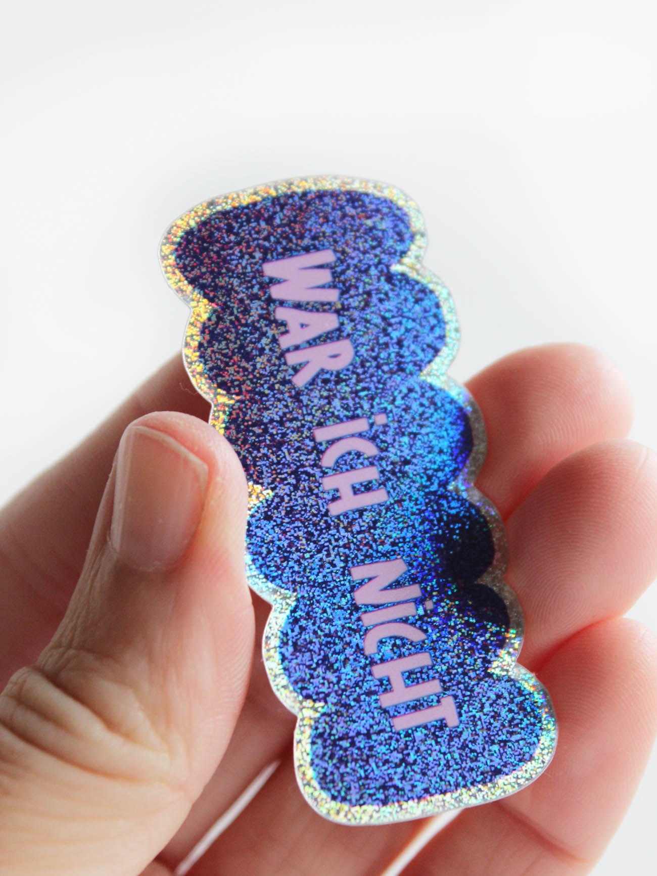 Glitzer Sticker "War ich nicht"