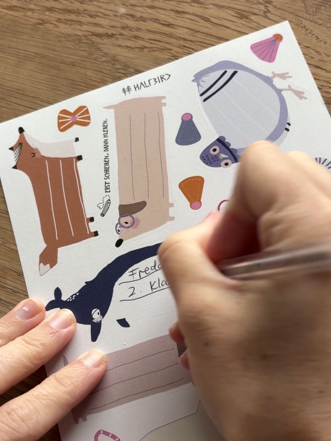 VORBESTELLUNG Namensetiketten Papier | tierische Party