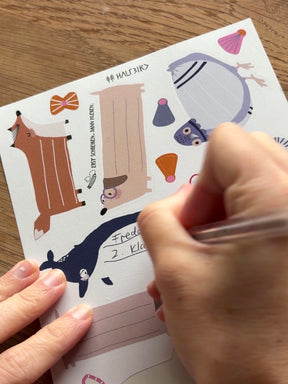 VORBESTELLUNG Namensetiketten Papier | tierische Party
