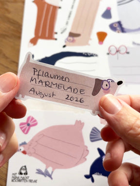 VORBESTELLUNG Namensetiketten Papier | Dackel Fuchs Katze