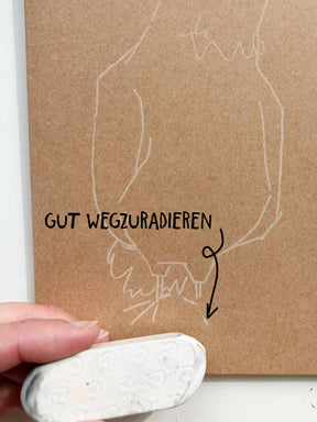 Taube transferiert mit Kopierpapier in weiß von Halfbird