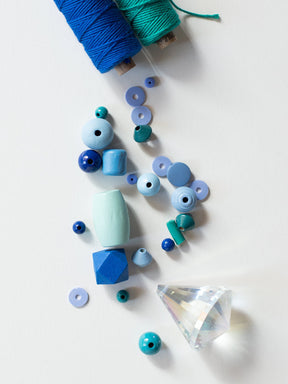 Perlenset "Lagunenblau" von Halfbird