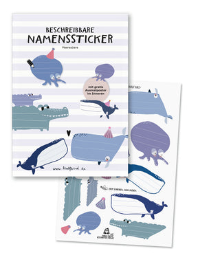 VORBESTELLUNG Namensetiketten Papier | Meerestiere