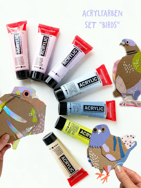 Acrylfarbe SET "Birds" 7x20ml