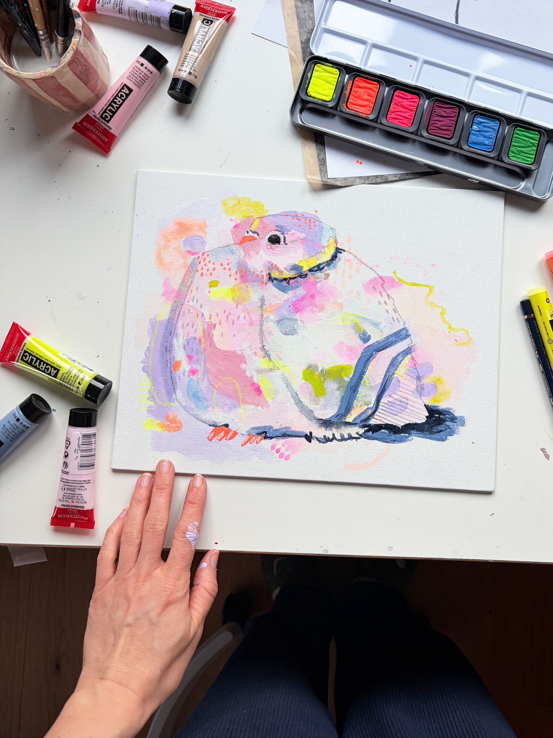 Acrylfarbe SET "Birds" 7x20ml