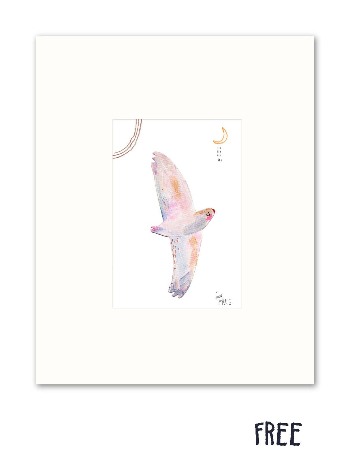 Artprint Bird "feel FREE"