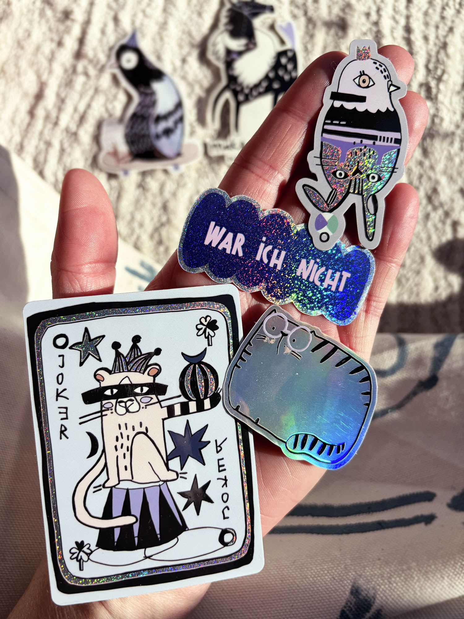 holografischer Sticker "Katze"