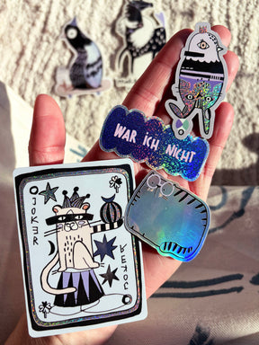 holografischer Sticker "Katze"