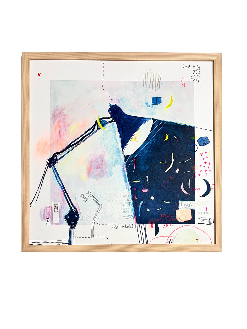 handbemalter Artprint "Licht an" 50x50cm